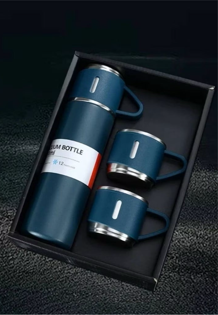 Kit Garrafa Térmica 500Ml Inox