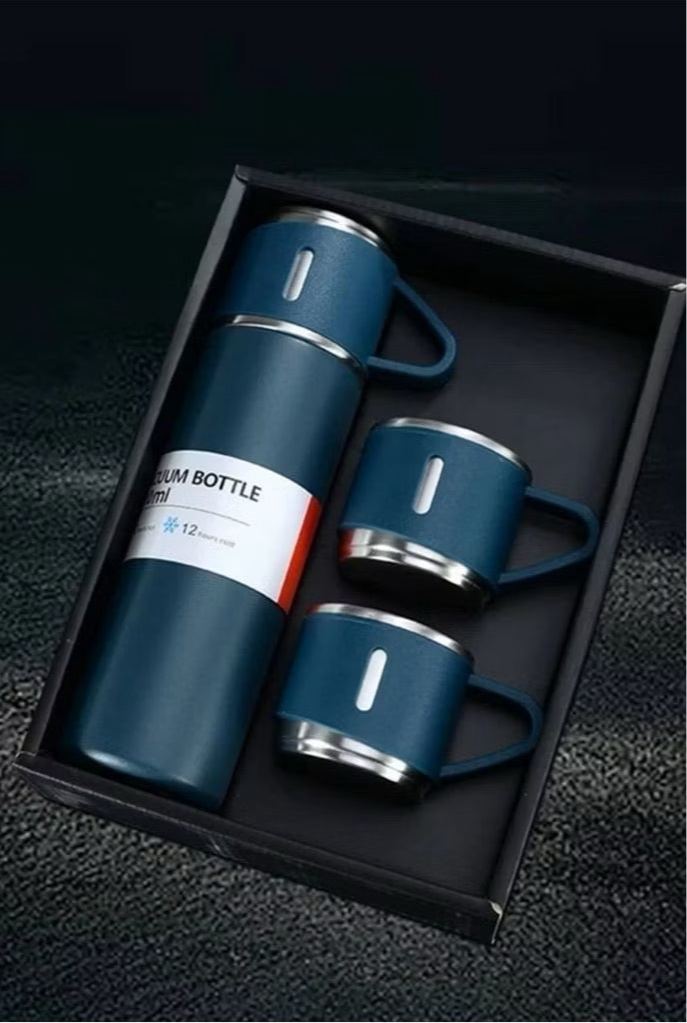 Kit Garrafa Térmica 500Ml Inox